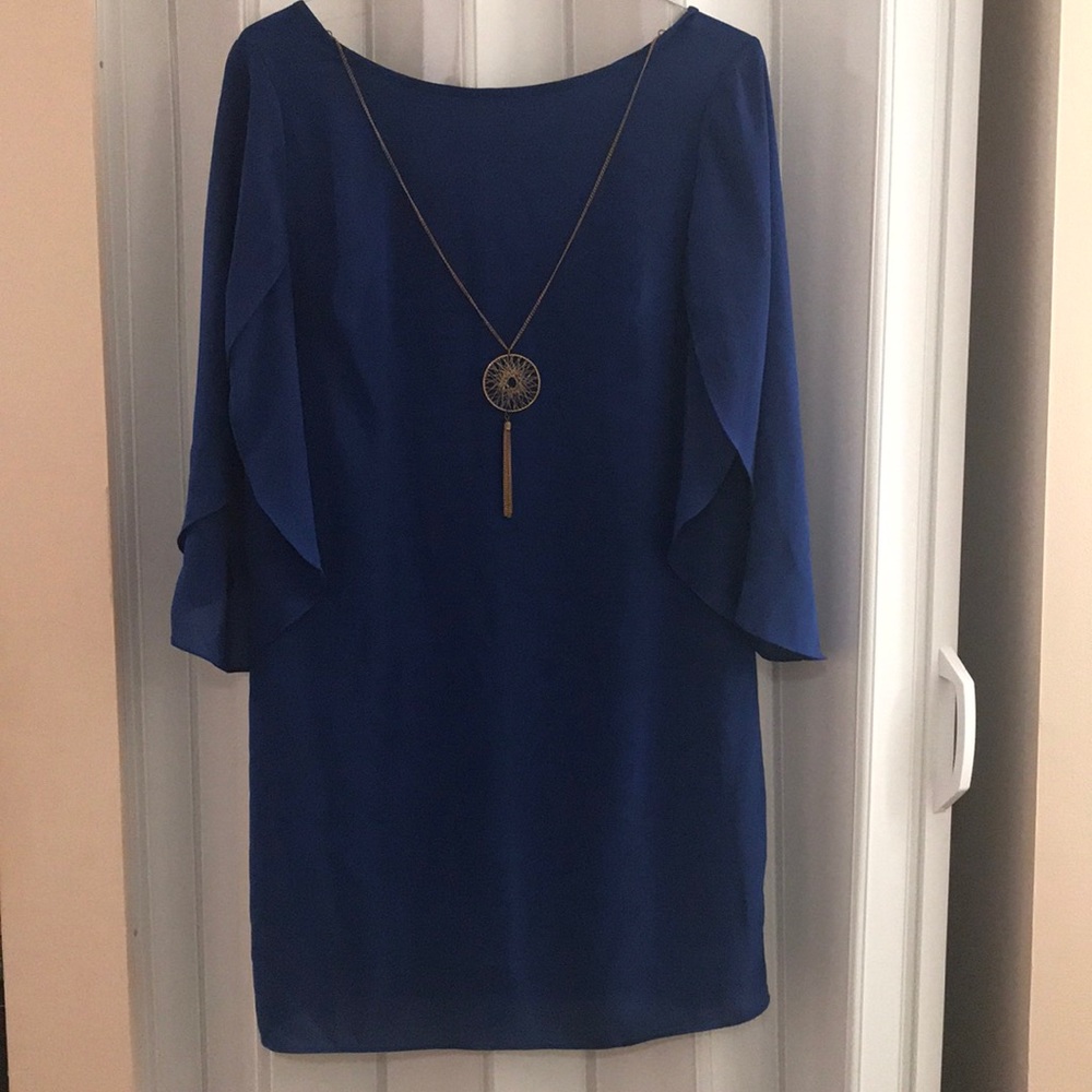 Blue Chiffon Dress